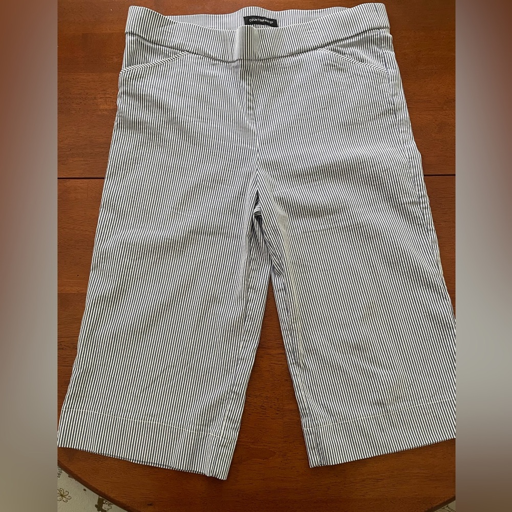COUNTERPARTS BLUE STRIPED BERMUDA SHORTS - P.T.